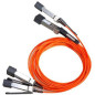 MicroOptics MO-C-QSFP-H40G-AOC10M câble d'InfiniBand 10 m QSFP AOC Noir, Orange, Argent