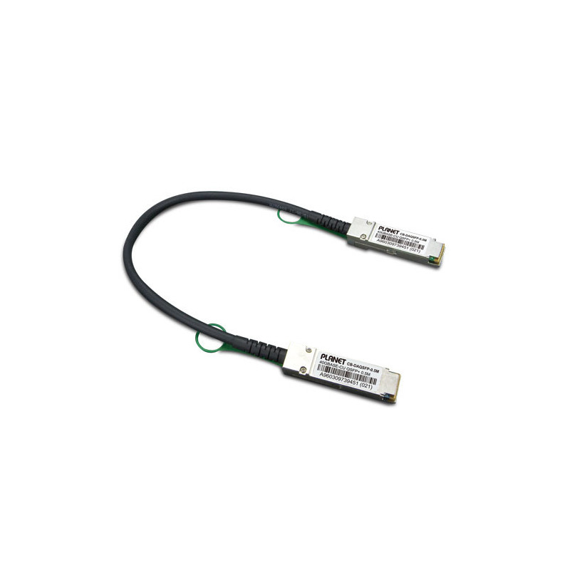 PLANET CB-DAQSFP-0.5M câble d'InfiniBand 0,5 m QSFP+ Noir, Gris