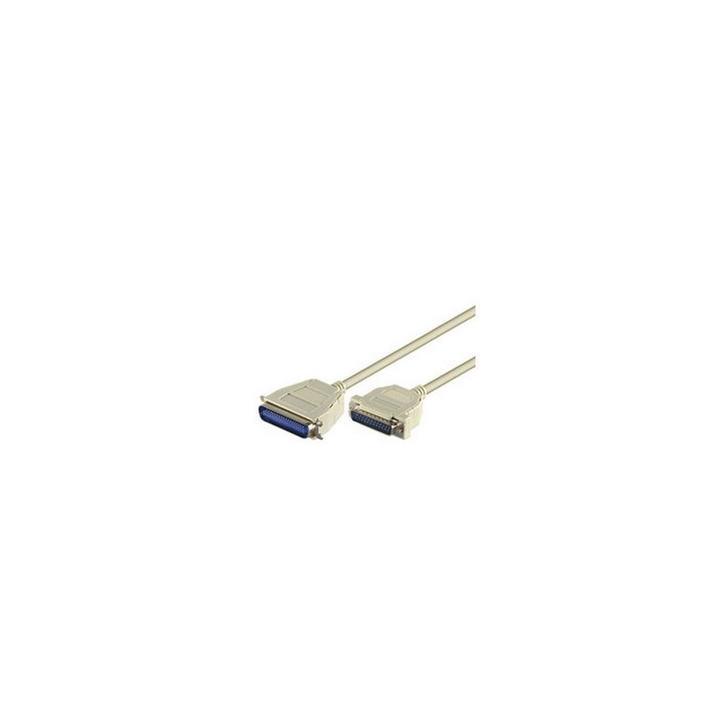 Microconnect Parallel DB25-CEN36 2m M/M câble d'imprimante Blanc