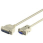 Microconnect DB-9/DB-25 M/F 3m câble Série Gris