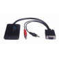 Microconnect VGA to HDMI Converter HDMI Type A (Standard) VGA (D-Sub) Noir