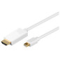 Microconnect MDPHDMI1 câble vidéo et adaptateur 1 m HDMI Type A (Standard) Mini DisplayPort Blanc