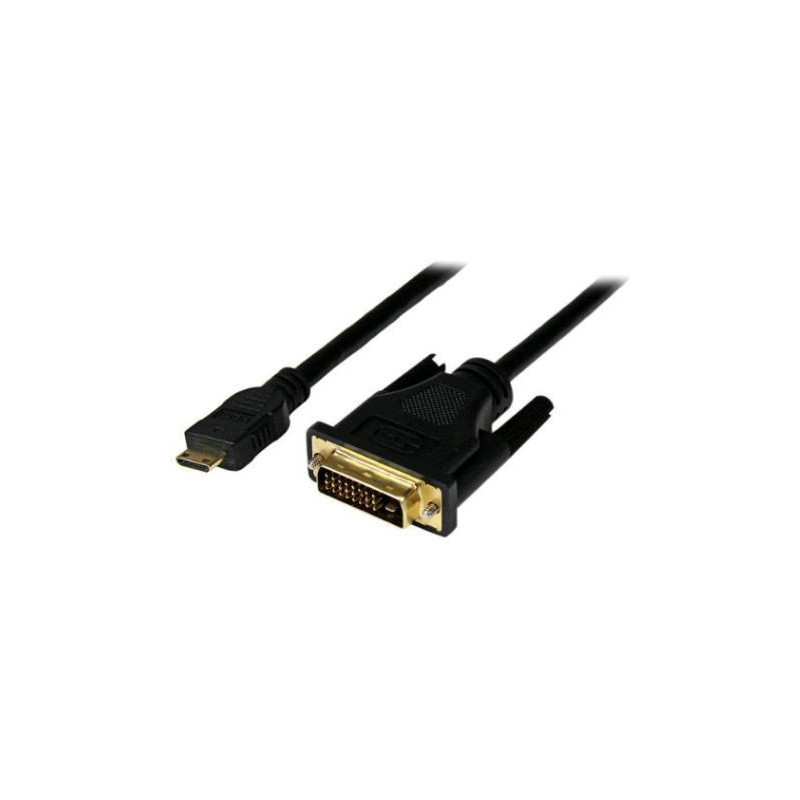 Microconnect HDCPDVIDD câble vidéo et adaptateur 1 m HDMI Type C (Mini) DVI-D Noir