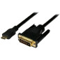 Microconnect HDCPDVIDD câble vidéo et adaptateur 1 m HDMI Type C (Mini) DVI-D Noir