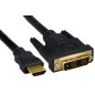 Microconnect HDMI - DVI-D (2m) Noir