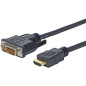 Microconnect HDM192411 câble vidéo et adaptateur 1 m HDMI Type A (Standard) DVI-D Noir