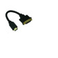 Microconnect DVIHDMI15CM câble vidéo et adaptateur 0,15 m HDMI Type A (Standard) DVI Noir