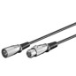 Microconnect XLR/XLR 6m M-F câble audio XLR (3-pin) Noir, Argent