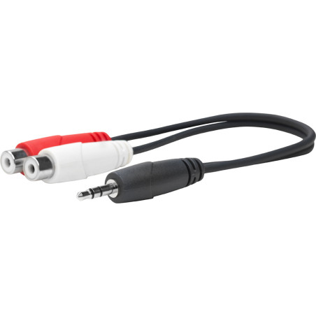 Vivolink PROMJMRCAF0.2 câble audio 0,2 m 2 x RCA 3,5mm Noir