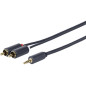 Vivolink PROMJRCA1 câble audio 1 m 3,5mm 2 x RCA Noir