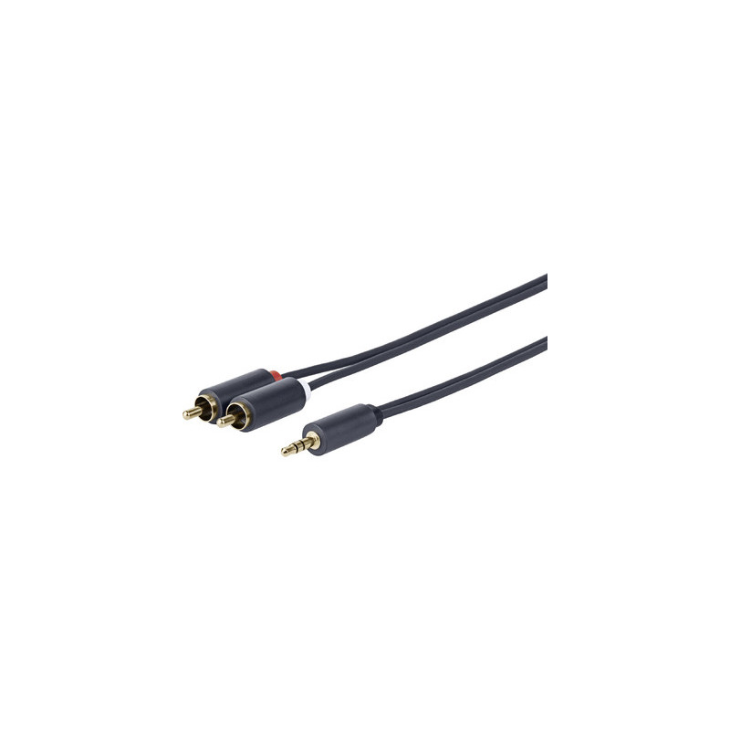 Vivolink PROMJRCA1.5 câble audio 1,5 m 3,5mm 2 x RCA Noir