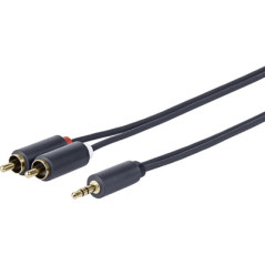 Vivolink PROMJRCA20 câble audio 20 m 3,5mm 2 x RCA Noir