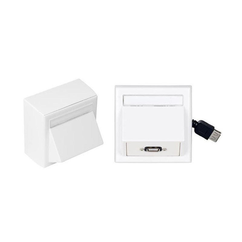 Vivolink Wall Box with USB2.0 prise de courant USB A Blanc