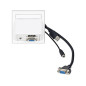 Vivolink WI221183 prise de courant VGA + USB A + 3.5mm Blanc