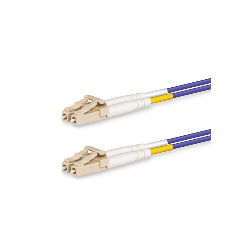 Lanview LC-LC Multimode fibre cable câble de fibre optique 10 m 2x LC OM4 Beige, Violet, Blanc, Jaune