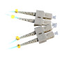 Lanview LVO231475 câble de fibre optique 5 m 2x SC OM3 Couleur aqua