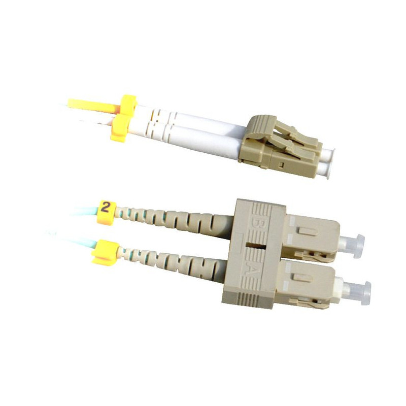 Lanview LVO231478 câble de fibre optique 3 m 2x LC 2x SC OM3 Couleur aqua