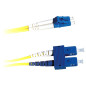 Lanview LVO231491 câble de fibre optique 1 m 2x LC 2x SC OS2 Jaune