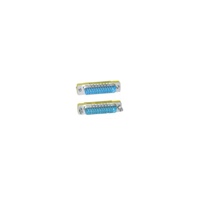 Microconnect MOD2525 changeur de genre de câble DB25 Bleu, Acier inoxydable