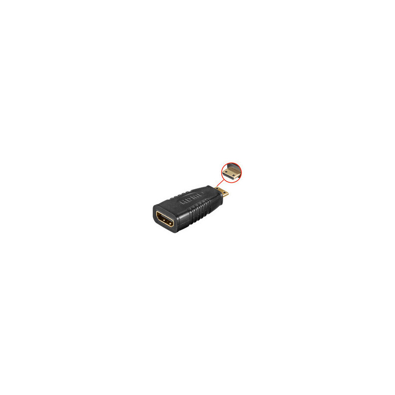 Microconnect HDM19F19MC changeur de genre de câble mini HDMI HDMI Noir