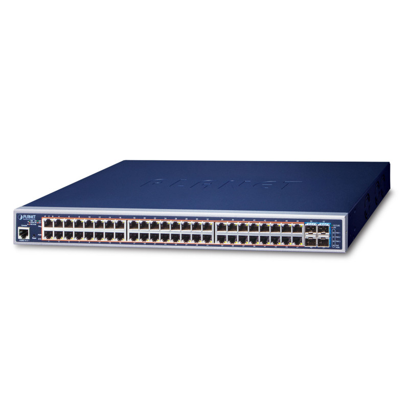 PLANET GS-5220-48P4X commutateur réseau Géré L3 Gigabit Ethernet (10/100/1000) Connexion Ethernet, supportant l'alimentation