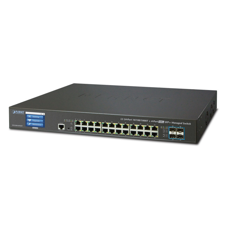 PLANET L2+/L4 24-Port 10/100/1000T Géré L3 Gigabit Ethernet (10/100/1000) 1.25U