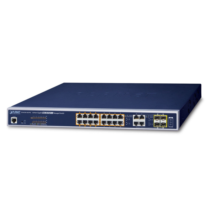 PLANET GS-4210-16UP4C commutateur réseau Géré L2/L4 Gigabit Ethernet (10/100/1000) Connexion Ethernet, supportant