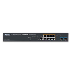 PLANET MGS-5220-8P2X commutateur réseau Géré L2+ Gigabit Ethernet (10/100/1000) Connexion Ethernet, supportant l'alimentation