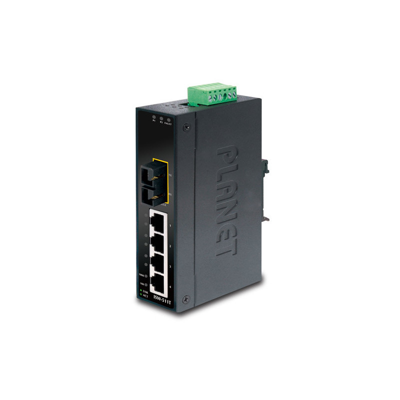 PLANET ISW-511T commutateur réseau Non-géré L2 Fast Ethernet (10/100) Noir