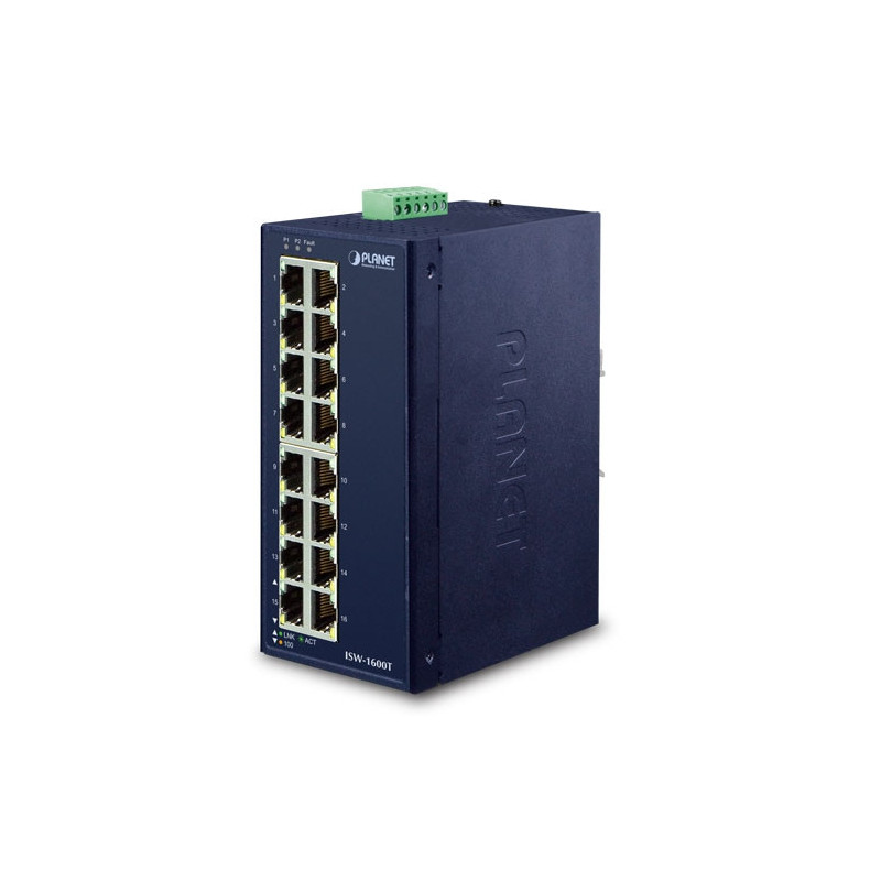 PLANET ISW-1600T commutateur réseau Non-géré Fast Ethernet (10/100) Bleu