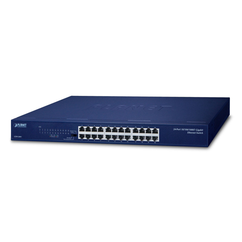 PLANET GSW-2401 commutateur réseau Non-géré Gigabit Ethernet (10/100/1000) 1U Bleu