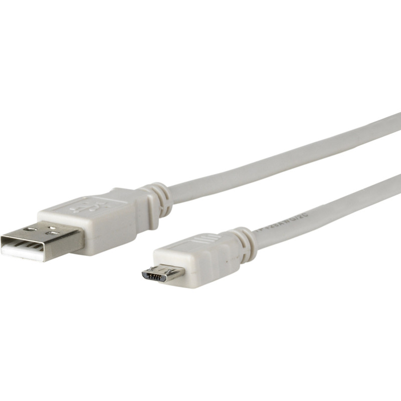 Microconnect USBABMICRO5G câble USB 5 m USB 2.0 Micro-USB B USB A Gris
