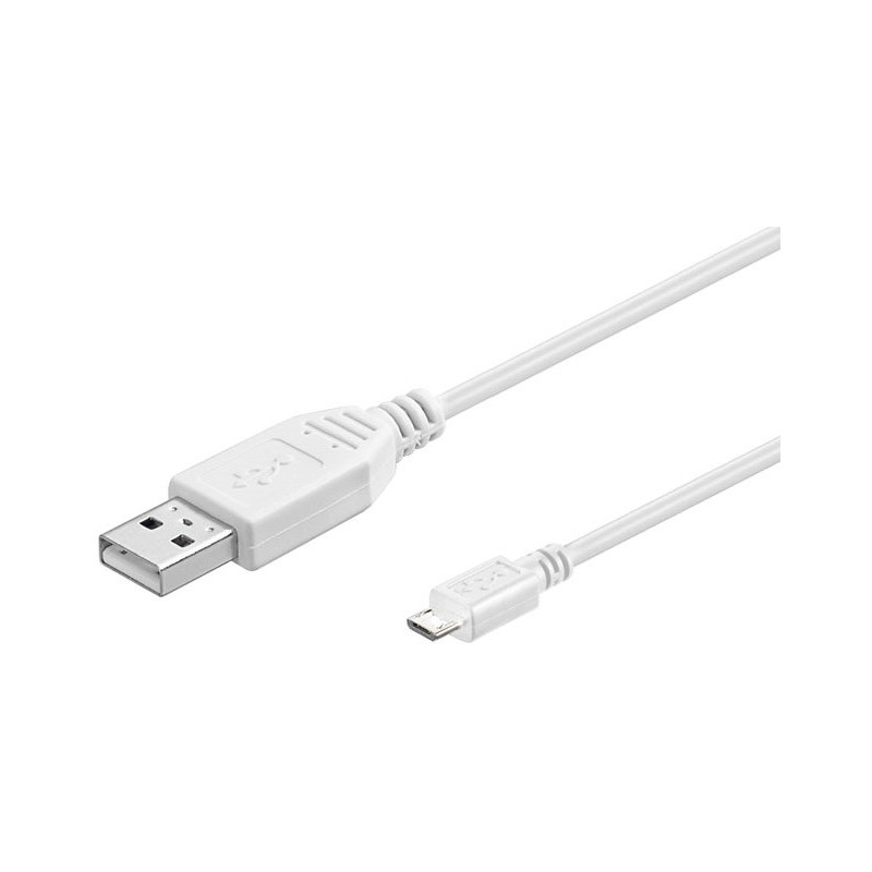 Microconnect USBABMICRO5W câble USB 5 m USB 2.0 USB A Micro-USB B Blanc