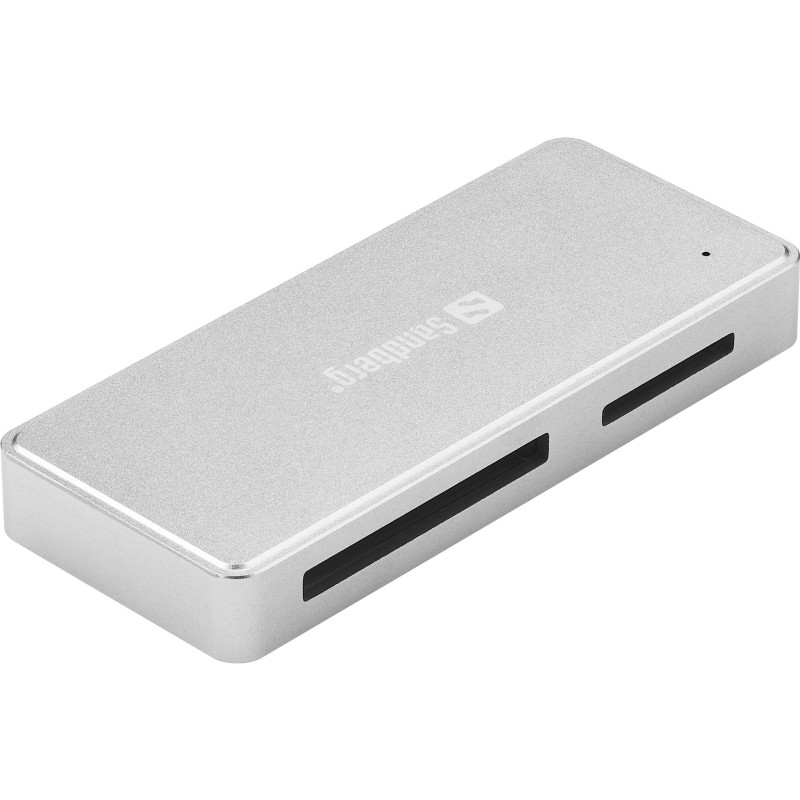 Sandberg 136-42 lecteur de carte mémoire USB 3.2 Gen 1 (3.1 Gen 1) Argent