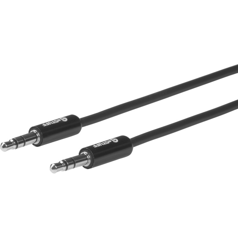 eSTUFF Minijack Cable 3.5mm 1,5m câble audio 3,5mm Noir