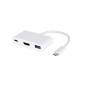 Microconnect 0.2m USB C - USB/HDMI/USB adaptateur graphique USB Blanc