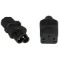 Microconnect PE613AD adaptateur prise d'alimentation C6 C13 Noir