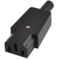 Microconnect C13PLUG adaptateur prise d'alimentation C13 Noir