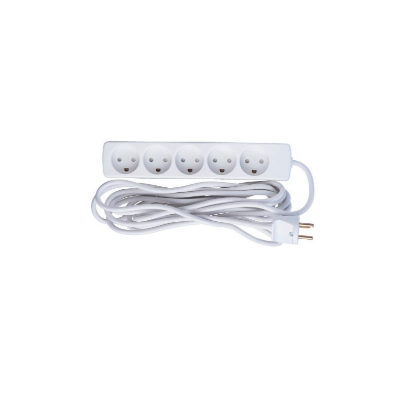 Microconnect GRU0055WDK multiprise 5 m 5 sortie(s) CA Intérieure Blanc