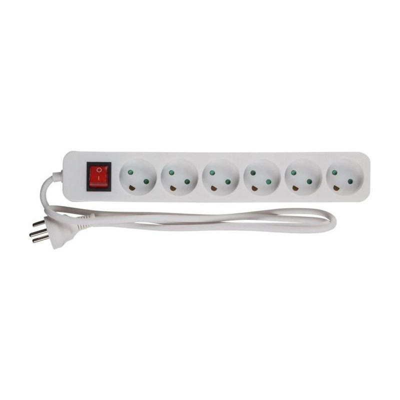 Microconnect MC-GRU0650DK multiprise 5 m 6 sortie(s) CA Intérieure Blanc