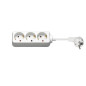 Microconnect 3-way Schuko Socket 5M White prise de courant 3 x Type F Blanc