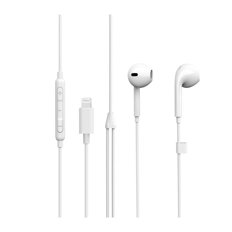 eSTUFF In-ear Headphone for Apple Devices Casque Avec fil Ecouteurs Appels/Musique Blanc