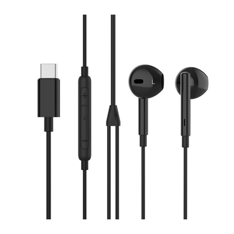 eSTUFF ES652201 écouteur/casque Écouteurs Avec fil Ecouteurs Musique USB Type-C Noir