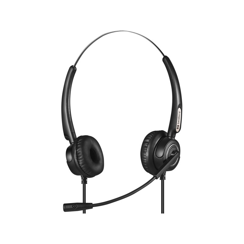 Sandberg 126-30 écouteur/casque Avec fil Arceau Bureau/Centre d'appels USB Type-A Noir