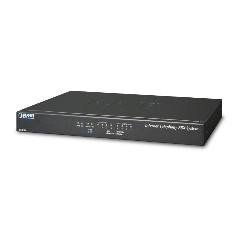 PLANET IPX-2100 Système PBX 100 utilisateur(s) Système IP PBX (système commuté de paquets et privé)