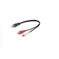 Microconnect RCA - 2xRCA, M-F câble audio 0,2 m Noir, Rouge, Blanc