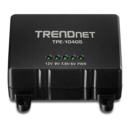 Trendnet TPE-104GS séparateur voix-données Noir Connexion Ethernet, supportant l'alimentation via ce port (PoE)