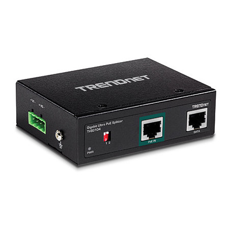 Trendnet TI-SG104 séparateur voix-données Noir Connexion Ethernet, supportant l'alimentation via ce port (PoE)