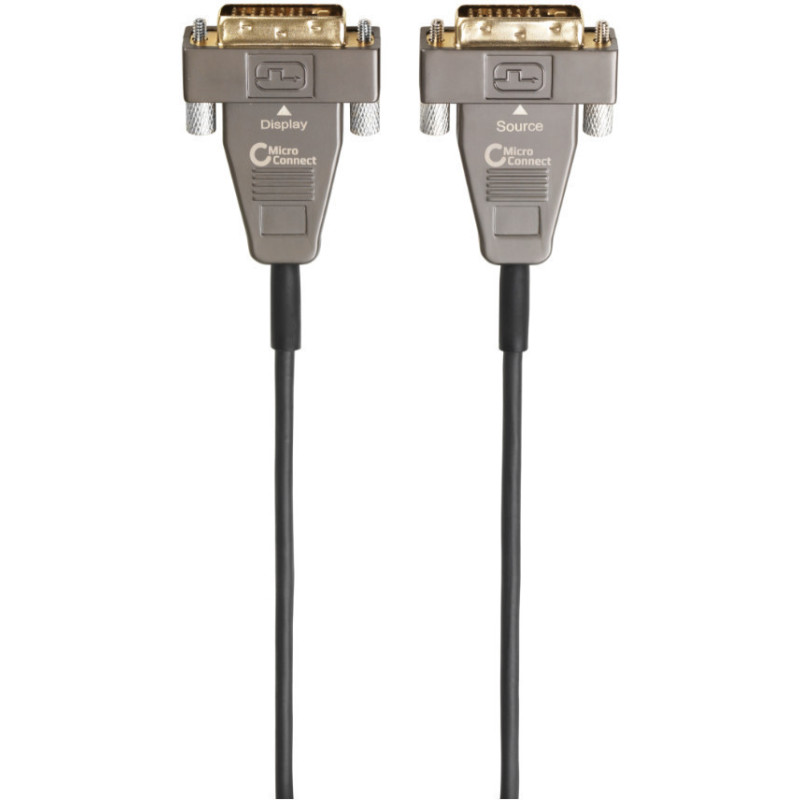 Microconnect MONCC20OP câble DVI 20 m DVI-D Or, Gris