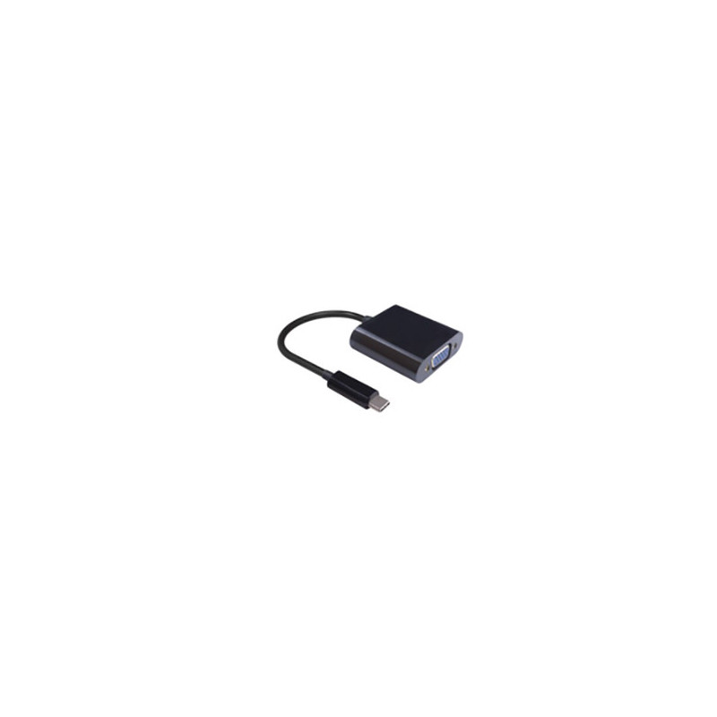 Microconnect 0.2m USB C - D-Sub adaptateur graphique USB Noir